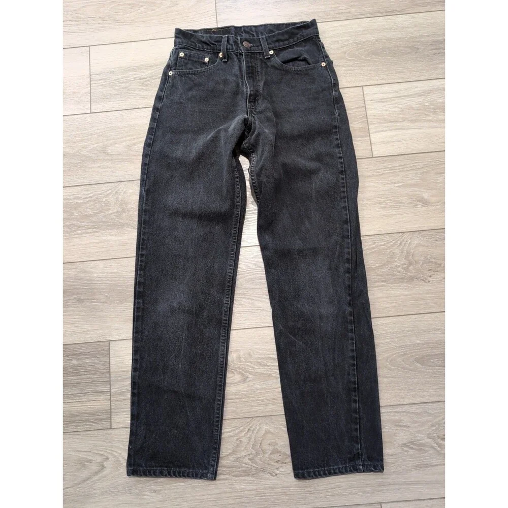 VINTAGE 90's LEVIS 550 BLACK RELAXED TAPERED JEANS MENS  28X32(26X31 ACTUAL) EUC